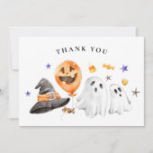 Little Boo Halloween Baby shower Bedankkaart (Voorkant)