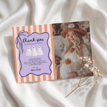 Little Boo Halloween Baby Shower Bedankkaart