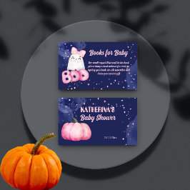 Little boo Halloween baby shower boeken voor baby Informatiekaartje