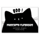 Little Boo Halloween Baby shower Buffet Voedselnaa Kaart (Achterkant)