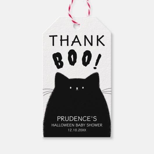 Little Boo Halloween Baby shower Cadeaulabel (Voorkant)