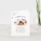 Little Boo Halloween Baby shower Dank je kaart (Voorkant)