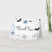 Little Boo Halloween Baby shower Dank je kaart (Voorkant)