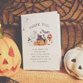Little Boo Halloween Baby shower Dank je kaart