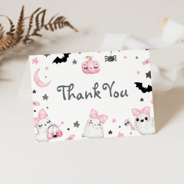 Little Boo Halloween Baby shower Dank je kaart