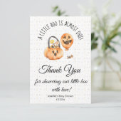 Little Boo, Halloween baby shower Dank je wel Kaart (Staand voorkant)