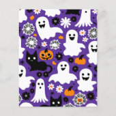 Little boo Halloween baby shower dank u kaart (Achterkant)