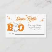 Little Boo Halloween Baby shower Diaper Raffle Informatiekaartje (Voorkant)