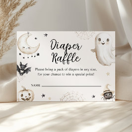 Little Boo Halloween Baby shower Diaper Raffle Informatiekaartje