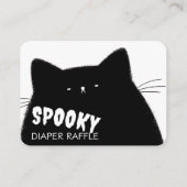 Little Boo Halloween Baby shower Diaper Raffle Informatiekaartje (Achterkant)