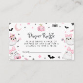 Little Boo Halloween Baby shower Diaper Raffle Informatiekaartje (Voorkant)