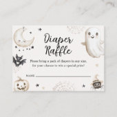 Little Boo Halloween Baby shower Diaper Raffle Informatiekaartje (Voorkant)