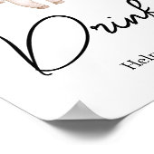 Little Boo Halloween Baby shower Drinken Poster (Hoek)