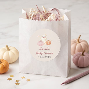 Little Boo Halloween Baby Shower Favor Rond Ronde Sticker