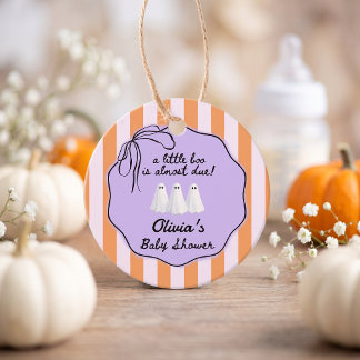 Little Boo Halloween Baby Shower Favor Tags Bedankjes Labels