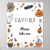 Little Boo Halloween Baby shower Favorieten Poster (Voorkant)