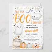 Little Boo Halloween Baby shower genderneutraal Kaart (Voorkant)