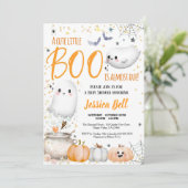 Little Boo Halloween Baby shower genderneutraal Kaart (Staand voorkant)