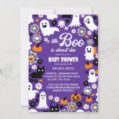 Little boo Halloween baby shower grovy retro Kaart (Voorkant)