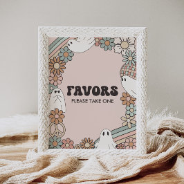 Little Boo Halloween Baby shower gunsten teken Poster