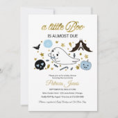 Little Boo Halloween Baby shower Invitation Bedankkaart (Voorkant)