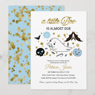 Little Boo Halloween Baby shower Invitation Bedankkaart