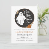 Little Boo Halloween Baby shower Invitation Kaart (Staand voorkant)