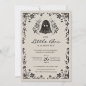 Little Boo Halloween Baby shower Invitation Kaart (Voorkant)