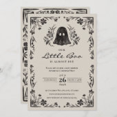 Little Boo Halloween Baby shower Invitation Kaart (Voorkant / Achterkant)