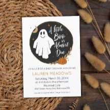 Little Boo Halloween Baby shower Invitation