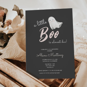 Little Boo Halloween Baby shower Kaart