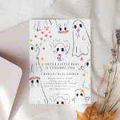 Little Boo Halloween Baby shower Kaart