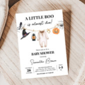 Little Boo Halloween Baby shower Kaart