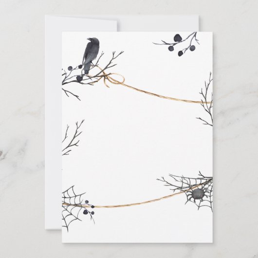 Little Boo Halloween Baby shower Kaart (Achterkant)