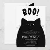 Little Boo Halloween Baby shower Kaart (Voorkant / Achterkant)