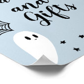 Little Boo Halloween Baby shower Kaarten en gesche Poster (Hoek)