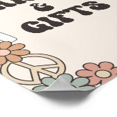 Little Boo Halloween Baby shower Kaarten en gesche Poster (Hoek)