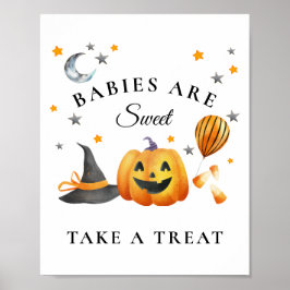 Little Boo Halloween Baby shower lieve gunsten Poster
