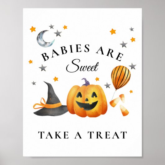 Little Boo Halloween Baby shower lieve gunsten Poster (Voorkant)