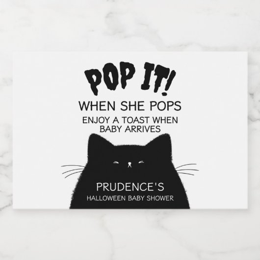 Little Boo Halloween Baby shower Likeurfles Etiket (Enkel label)