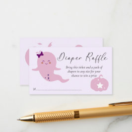 Little boo Halloween baby shower luier loterij Informatiekaartje