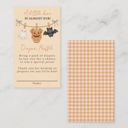 Little Boo Halloween Baby Shower Luier Raffle Informatiekaartje