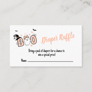 LITTLE BOO HALLOWEEN BABY SHOWER LUIER RAFFLE INFORMATIEKAARTJE