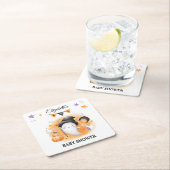 Little Boo Halloween Baby shower papier Onderzette Kartonnen Onderzetters (Insitu)