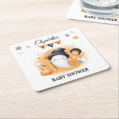 Little Boo Halloween Baby shower papier Onderzette Kartonnen Onderzetters (Schuin)