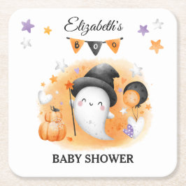Little Boo Halloween Baby shower papier Onderzette Kartonnen Onderzetters