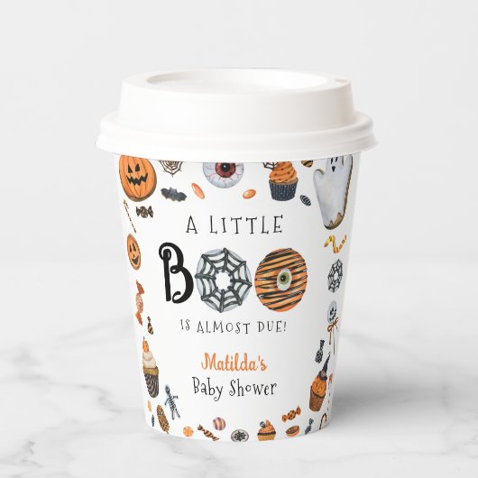 Little Boo Halloween Baby shower Papieren Bekers (Voorkant)