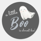 Little Boo Halloween Baby shower | Ronde Sticker (Voorkant)