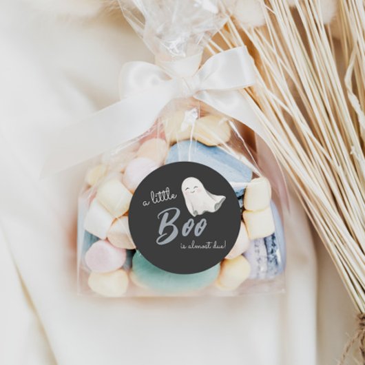 Little Boo Halloween Baby shower | Ronde Sticker