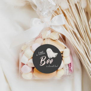 Little Boo Halloween Baby shower Ronde Sticker